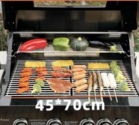 Nouveauté 2026, barbecue rotatif intégré en acier inoxydable noir à 5 brûleurs, barbecue au gaz GPL personnalisable pour jardin extérieur
