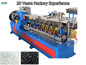 PP PE CaCO3/Talc/<strong>Tio2</strong>/Carbon Black Plastic <strong>Masterbatch</strong> Making Machine Plastic Granulator Single/Triple/Twin Motor Gearbox PLC - Product Image 2