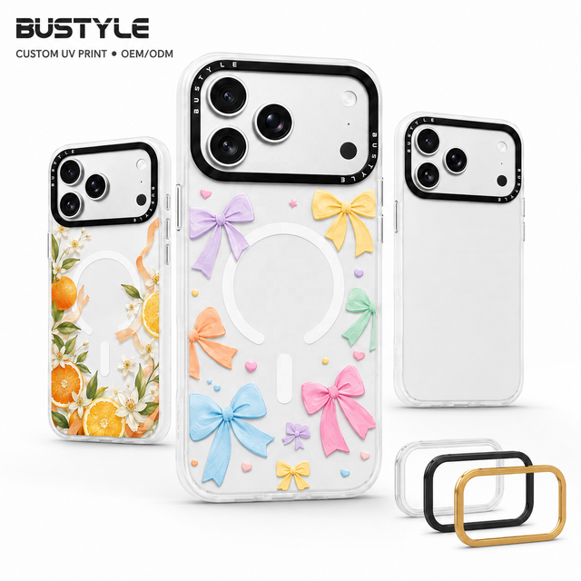 Matte Magnetic Phone Case for iPhone 17 18 Removable Camera Ring Custom Pattern Printing Shockproof TPU PC Hybrid Mobile Cover