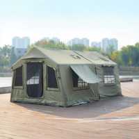 Tente de camping gonflable rapide MT-C021 en polyester-coton PVC 16 210g, double cabine extensible 2000mm, vente en gros