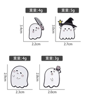 2025 nouveau gros mignon Halloween blanc Boo vous fantôme bâton magique bijoux Badge doux émail épinglette