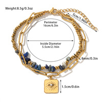 Bracelet jonc en acier inoxydable avec cœur massif, accessoires de bijoux en or 18 carats pour femmes, vente en gros, bracelets à maillons de chaîne tendance