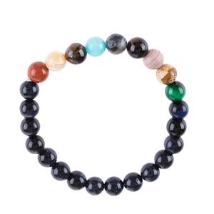 Venta caliente elástico Piedra Natural lava cuentas brazalete noche estrella galaxia <span class=keywords><strong>pulsera</strong></span> ocho cuentas planetarias <span class=keywords><strong>pulsera</strong></span> - Product Image 5