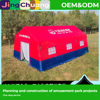 Carpa Sanitaria Inflable Jinglufa para Exteriores, Grande, de Emergencia, para Campamento, con Techo Móvil, para Control de Incendios
