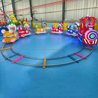 Train électrique pour enfants avec rails, pour usage intérieur et extérieur, type parc d'attractions