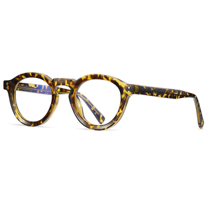 Gafas Ópticas con Marco Redondo Neutro TR90, Anti-Luz Azul Opcional, Colores de Marco Negro y Marrón - Product Image 3