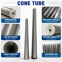 Tube filtrant industriel résistant à la corrosion, sur mesure, OEM, en acier inoxydable, avec fil conique et maille à trous carrés