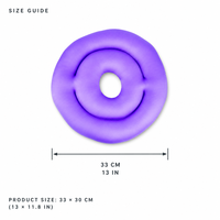 Coussin de siège en forme de donut avec rembourrage en microbilles pour soulager les douleurs du coccyx et soutenir les hémorroïdes, coussin de bureau