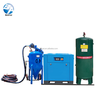 Pot portatif de sablage à eau sans poussière avec compresseur d'air électrique Équipement complet de sablage sans poussière