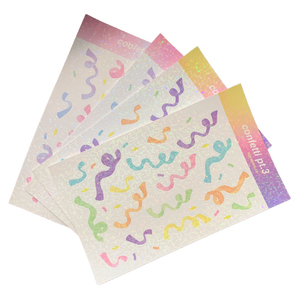 Adhésif personnalisé A4 A5 A6 vinyle Kawaii coréen baiser coupe arc-en-ciel <span class=keywords><strong>effet</strong></span> paillettes feuilles d'autocollants impression - Product Image 3