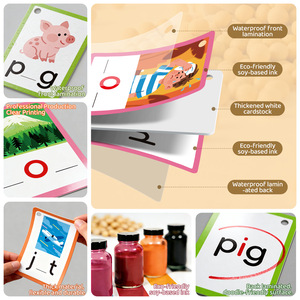 Tarjetas de Rompecabezas de Palabras de 3 Letras, 120 Piezas, Tarjetas de Memoria de Doble Cara para Aprender a Escribir Palabras Correctas, para Jardín de Infancia y Preescolar - Product Image 3