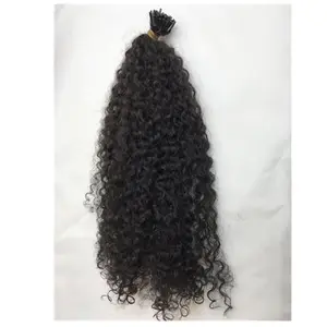 13A Itip Human Hair Extensions Kinky Curly Microlinks 22 24 Inch 3A 3B 3C Raw Brazilian I Tip Kinky Curly Hair