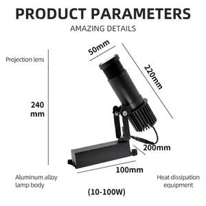 <span class=keywords><strong>Proiettore</strong></span> Gobo con Logo Personalizzato Gratuito per Pubblicità Commerciale Interna, Illuminazione su Pareti e Pavimenti, Alta Definizione e Luminosità - Product Image 3