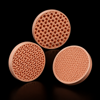 Muestras de Núcleo de Disipador de Calor Poroso Impreso en 3D de Cobre Personalizado para I+D Térmico en Electrónica