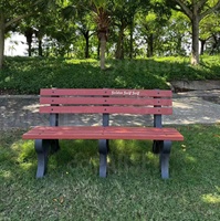 Banc d'extérieur pour parcours de golf en plastique recyclé HDPE pour sièges de practice de golf avec logo personnalisé