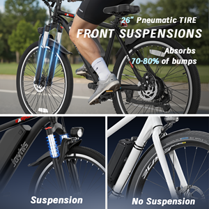 Vélo électrique à moteur sans balais avec double suspension et freins à disque, stock local USA, Royaume-Uni, UE - Product Image 3