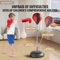 Ballon de vitesse de boxe pour enfants, cible de boxe autoportante pour la maison, entraîneur de boxe en PU à hauteur réglable