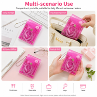 Dompet Kartu Wanita Transparan Tahan Air Bahan PVC, Tempat Kartu Bisnis Pria, Tas Kartu Kredit, Dompet Mini Kartu Identitas, Dompet Koin Wanita