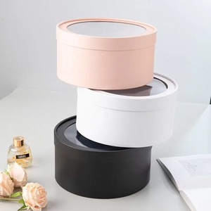 Elegant <b>Round</b> Paper Flower <b>Box</b> for Luxury Gift Packaging - Product Image 1