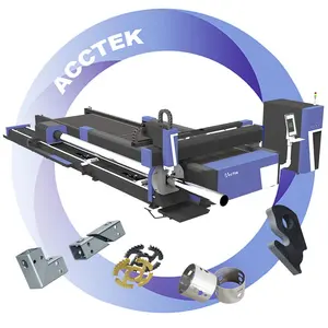 อุปกรณ์อุตสาหกรรมเครื่องตัดไฟเบอร์เลเซอร์ Cnc โลหะแขนหุ่นยนต์เครื่องตัดเลเซอร์ด้วยแผ่นเดียว