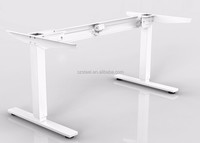 Bureau debout moderne électrique pliable en panneaux de bois avec hauteur réglable motorisée
