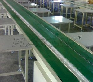 Penjualan laris garis konveyor sabuk PU atau PVC datar standar dengan kecepatan variabel kebisingan rendah miring berlari - Product Image 3