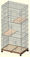 Cage pour chat de haute qualité avec grand espace intérieur, maison pour animaux de compagnie, villa pour chat à deux ou trois étages, produits pour animaux de compagnie