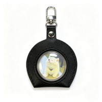 Porte-monnaie de luxe en cuir véritable, pendentif personnalisé gravé au laser, porte-clés à clip pour sacs à main et sacs fourre-tout de créateurs