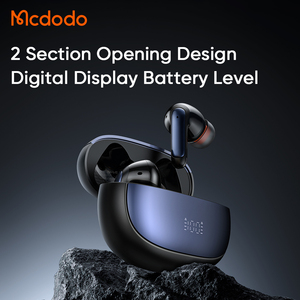 Mcdodo <span class=keywords><strong>330</strong></span> attiva riduzione del rumore ANC + ENC auricolare In-Ear impermeabile IPX4 Sport Long Music Play auricolari con Display digitale - Product Image 5