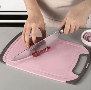Tabla de cortar ecológica de paja de trigo, color rosa, antimoho, no tóxica, con asa. - Product Image 2