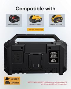Haut-parleurs portables Inwa pour ordinateur avec boîtier en verre, alarme, prise en charge AirPlay, micro intégré et support d'application - Product Image 3