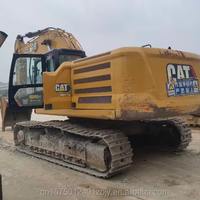 Excavatrice Caterpillar 345GC d'occasion, modèle 2019, 45 tonnes, faible consommation de carburant, pompe hydraulique, moteur, PLC, boîte de vitesses, roulement, construction