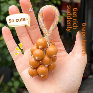 Colección de Muñecas Artesanales de Nuez con Cabeza de Mono Clásica y Racimo de Uvas, con Cuentas Pequeñas Hechas a Mano, Estilo Hombre Rico, con Espalda de Tiburón, para Juego y Bolsos - Product Image 4