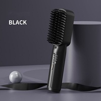 Cepillo Alisador Eléctrico Portátil con Iones Negativos, Recargable por USB, Inalámbrico, Marca Privada, Mini Plancha de Pelo