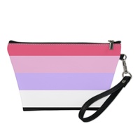 Pochette de voyage personnalisée en similicuir PU, thème arc-en-ciel gay réciprosexuel, pour voyage d'affaires, rangement de beauté sur coiffeuse