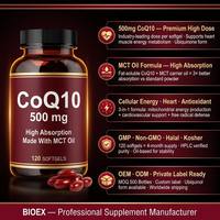Biolex Coenzyme Q10 200mg Complément Alimentaire Gélules Souples Soutien à la Vitalité Cellulaire 120 Comprimés Fournisseur en Gros Marque Privée