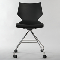 Chaise de bureau pivotante ergonomique scandinave de style exécutif avec revêtement, conforme à la norme ANSI/BIFMA