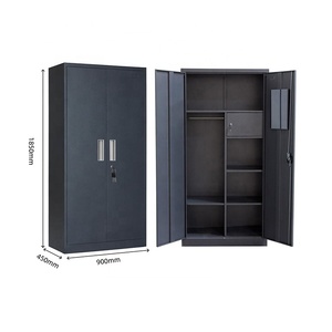 Armoire à dossiers en acier noir, mobilier de bureau en acier noir, armoire en métal noir, armoire à dossiers avec coffre-fort - Product Image 3