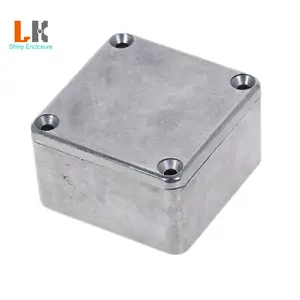 50.5*50.5*31mm 1590LB Diecast aluminium efek Pedal penutup elektronik untuk gitar kotak aluminium