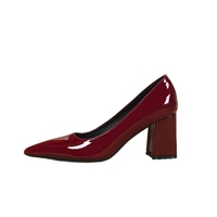 Nouvelles chaussures élégantes à bout pointu et talon bloc brillant pour femmes, idéales pour le bureau, les mariages et le quotidien.