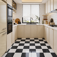 Revêtement de sol décoratif d'intérieur moderne, résistant à la chaleur, imperméable, carreaux de sol autocollants