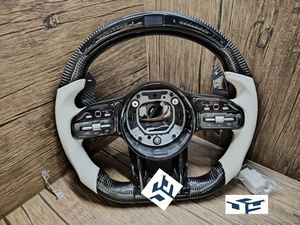 Volante Personalizado de Cuero y Fibra de Carbono con LED para <span class=keywords><strong>Mercedes</strong></span> <span class=keywords><strong>BENZ</strong></span> W213 C238 GLE W167 C167 GLS X167 GLC X254 C254 E53 E63 <span class=keywords><strong>AMG</strong></span> - Product Image 3