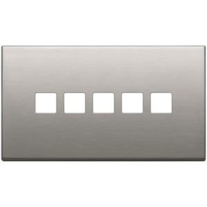 5Mx5 BS Flat <b>Brushed</b> Nickel Wall <b>Plate</b> 16.5 X 9.5 Cm For Switches - Product Image 1