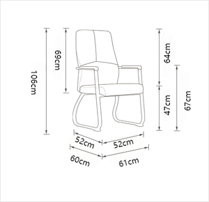 Chaise de réception de bureau en cuir de haute qualité pour les <span class=keywords><strong>visiteurs</strong></span> en gros pas cher stationnaire événement support d'attente chaise d'invité moderne - Product Image 6