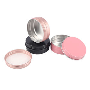 2 Unzen Aluminium Zinn Verpackung 60ml Nachfüllbare kosmetische Lippen balsam Creme Behälter mit Kunststoff Schraub deckel für Creme Lippen balsam - Product Image 3