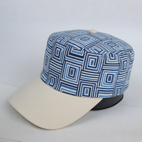 Casquette de baseball vintage style streetwear avec logo imprimé à motif géométrique rayé, broderie personnalisée, visière incurvée et dessus plat
