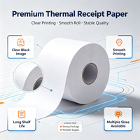 Pabrik Pemasok Kertas Thermal Langsung dari Pabrik, Kertas Struk 35-80GSM 100% Pulp Kayu, Gulungan Kertas Kasir