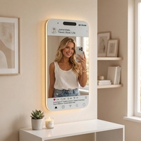 Miroir LED moderne personnalisé avec interrupteur à capteur pour villa et usage extérieur - Conception sans cadre avec indice de protection IP44