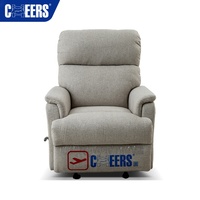 Canapé inclinable manuel en tissu contemporain Manwah Cheers 1 place extensible pour salon