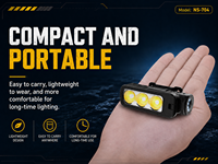 Lampe de travail LED rechargeable magnétique avec étanchéité IP33, focalisation réglable, portée du faisceau jusqu'à 900 m, pour la réparation automobile et l'utilisation industrielle